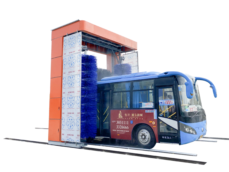 往复式大巴洗车视频